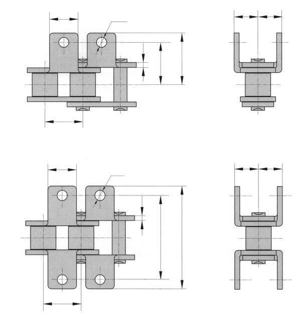 American Standard (ANSI) Conveyor Attachments AA-1 G h4 h4 /2 W/2 KK-1 G h4 h4 W ANSI G W h4 60 0 0 0.0 0.6 0.7 1.2 0.74 0.0 0.626 1.