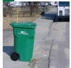 2. Trash All regular household trash should be bagged and placed in the smaller 64-gallon green cart for collection.
