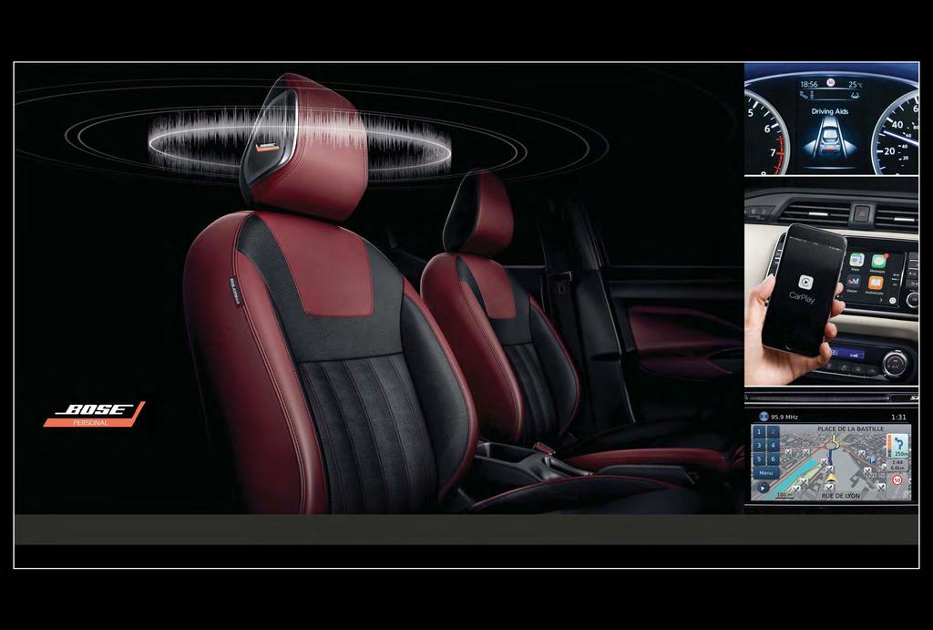 ADVANCED DRIVE- ASSIST DISPLAY: Turnby-turn directions, caller ID, audio track details and safety feature status, on Nissan s latest fullcolour 5" TFT monitor. TECHNOLOGY THAT ENERGISES YOU.