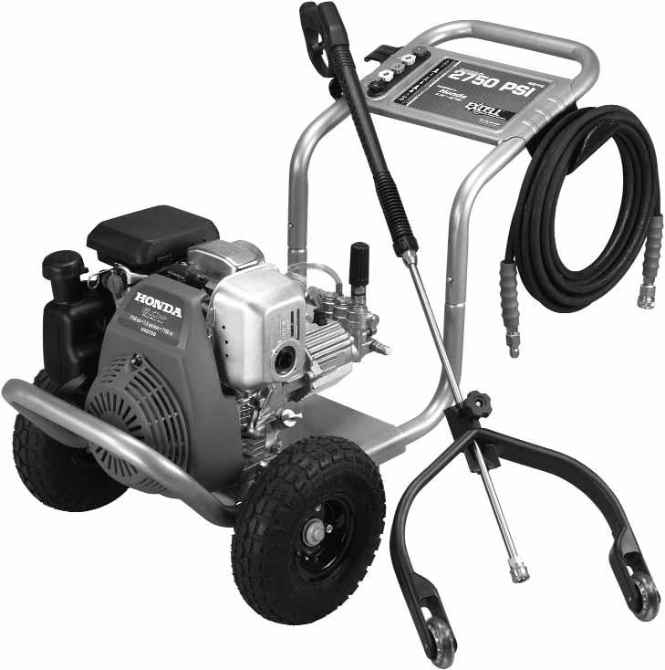 Record All Information and attach sales receipt here for future reference: Purchase Date: Pressure Washer Operation Manual for model XR2750 Serial #: Do Not return this product to the retailer!