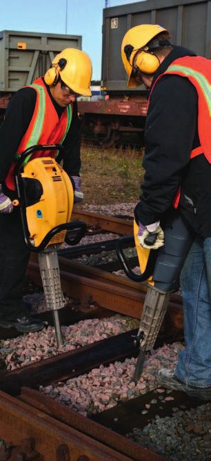 cobra TT Optimized for railway applications The Cobra TT has been specially designed for tie tamping.
