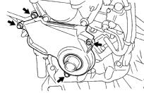 EM16 ENGINE MECHANICAL (1MZFE) TIMING BELT 10. REMOVE NO.1 TIMING BELT COVER Remove the bolts and timing belt cover. 11.
