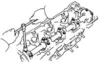 8 P1958 Exhaust 7 8 10 9 6 1 5 P1886 (d) Remove the exhaust camshaft. (1) Uniformly loosen and remove the 10 bearing cap bolts, in several passes, in the sequence shown.