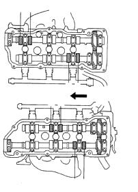 (See step (a)) RH EX RH IN Front LH IN LH EX P107 1 1 (c) Turn the crankshaft a further / of a revolution (0 ), and