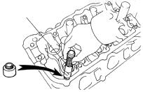 ) protruding from the camshaft bearing cap installation surface of the cylinder head.
