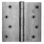 HINGES Description: Full Mortise > Five Knuckle > Plain Bearing > Square Corner Description: Removable Pin Material: Steel with Steel pin Reversible Packaging: 2 pack with screws Square Corners 3 1/2