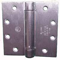SPRING HINGES Description: Full Mortise Hinges > Springs > Single Acting > Square Corners Application: For automatic closing. Meets codes for hotels, motels, institutions, and commercial buildings.