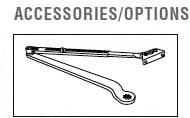 DOOR CLOSERS AMERICAN EAGLE Standard 3100 series closer shipped with regular arm, a shaft cover, and self reaming and tapping screws.