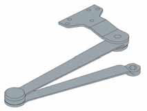 REGULAR ARM, 4040-3077 Non-handed arm mounts pull side or top jamb with shallow reveal.