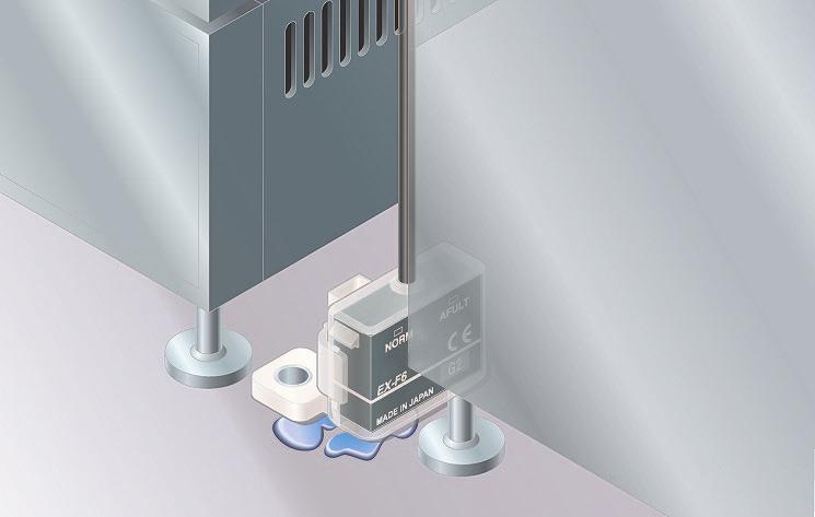 Now connects to 8 leak detection sensors is a simple wire-saving unit for exclusive use with EX-F71/F7, EX-F61/F6 leak detection sensors. (It can be used with general sensors as well.