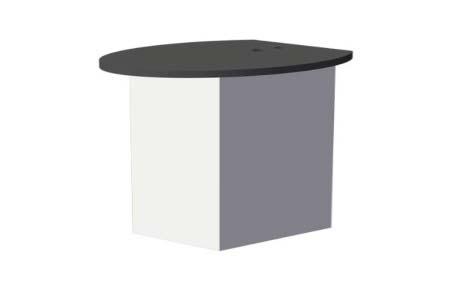 Dimensions approximately: 72 wide x 24 deep x 40 high Pedestal Kit 139 Freestanding counter