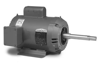 General Close-Coupled Pump, Pump thru Industrial Oversize ball bearings for the pump industry Locked DE bearing to allow mounting in any configuration Dynamically balanced rotor to reduce noise and