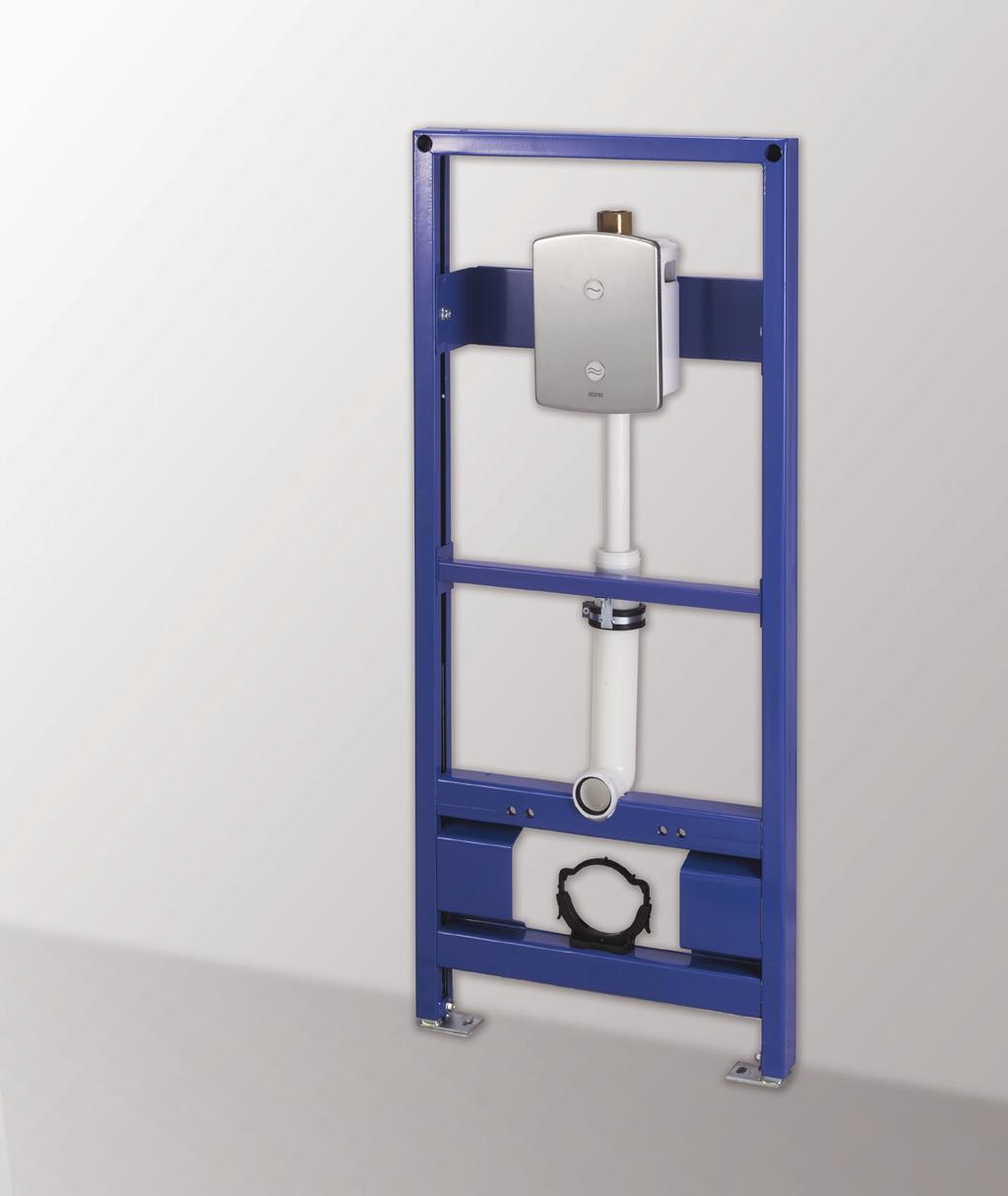 W.C. Frame sets Iron mounting frame set. Galvanized steel iron frame system for wall hang toilets. Delivered ready for installation with flush valve and complete required accessories included.