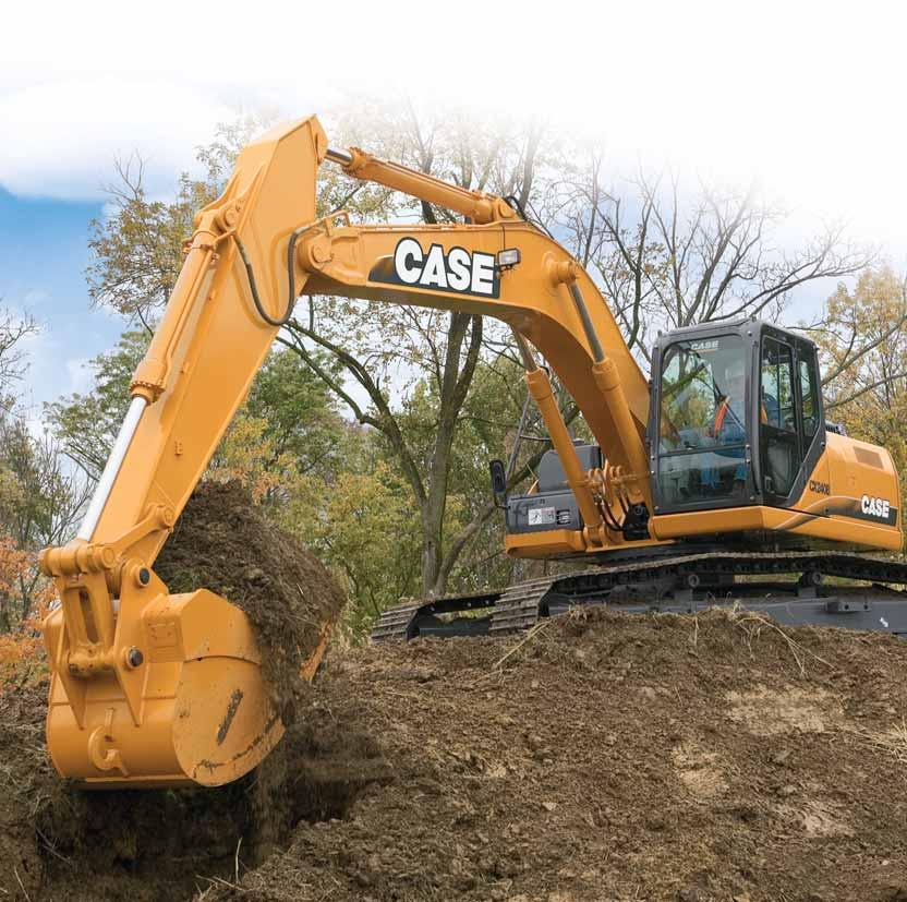CX240B Strength and performance With unmatched power and precise performance, the CX240B is rated at 132 kw, with a standard bucket digging force of 162.0 kn.