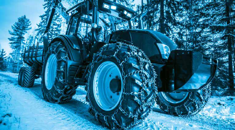 SNOW CHAINS TRACTOR CHAINS The OFA Tapio tractor chains are manufactured from boron steel and hardened in the same specialised process as our forestry chains.