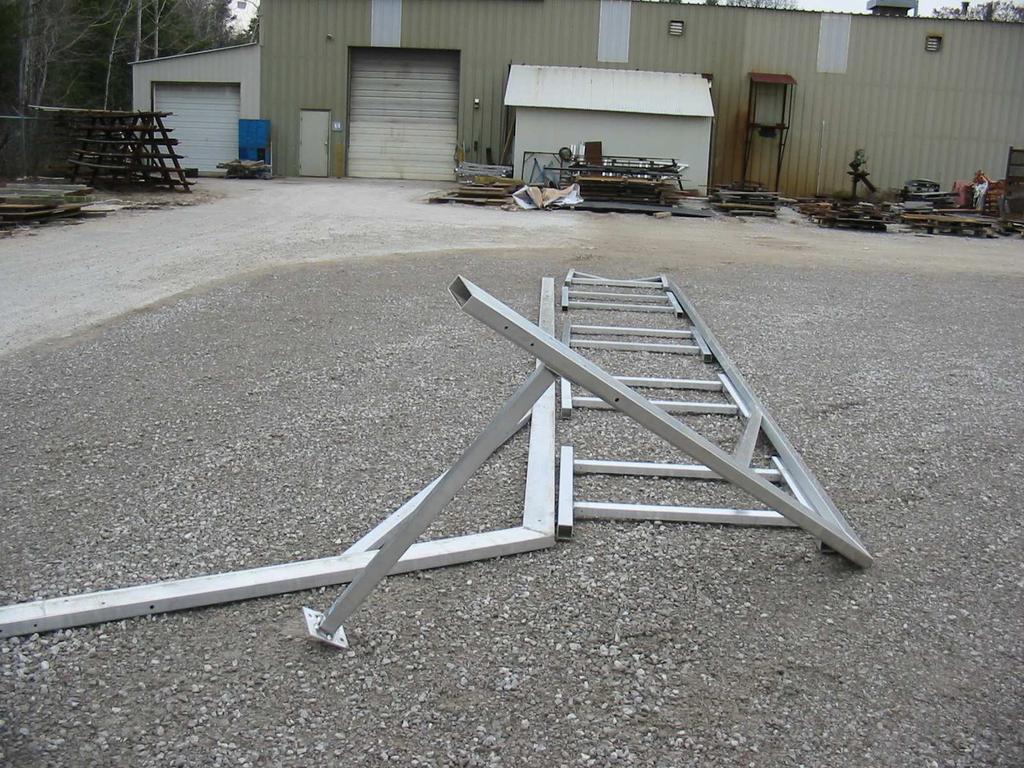 Other stands can be installed either end up. Rear pontoon stand Once this is done find the pontoon spreader (part gg) four ½ x 3 bolts, four ½ flat washers and four ½ nuts.