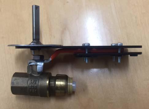 How to mount the ValveSentry tm device to a ball valve Ball Valve Figure B: What handle bracket should look like when properly