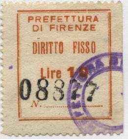 Fisso 24 x 28 mm P11.5 3 Lira blue 9/1947 2.00 10 Lire dull red 2.