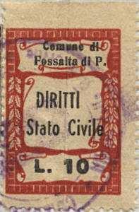 10 Lire dull blue 7/1948 2.00 Stato Civile 22 x 28.