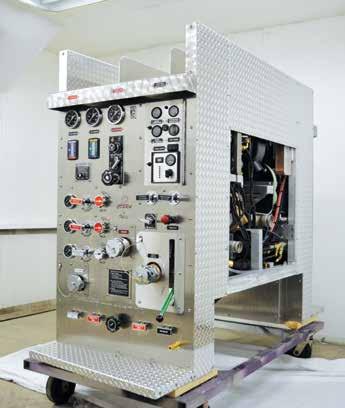 system controls, gauges and instruments installed Air Compressor: Rotary screw compressor assembly, ODIN AutoBalance valve, stainless steel braided Teflon air control lines, compressor temperature