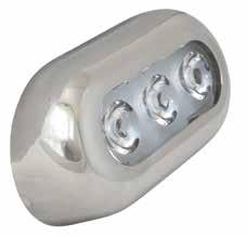 LED Underwater Light Angled upward for superior illumination of water s surface Available in 3000K, 6500K, blue, red or green LEDs Pictured with optional corrosion resistant high polished 316