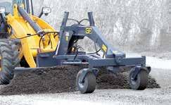 Leveling grader to prepare ground for roads, yards, sport grounds.
