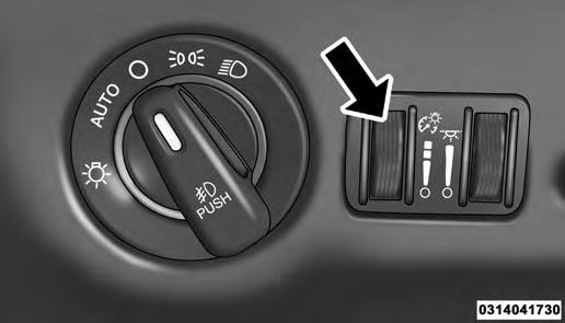 120 UNDERSTANDING THE FEATURES OF YOUR VEHICLE Dimmer Controls The dimmer control is part of the headlight switch and is located on the left side of the instrument panel.
