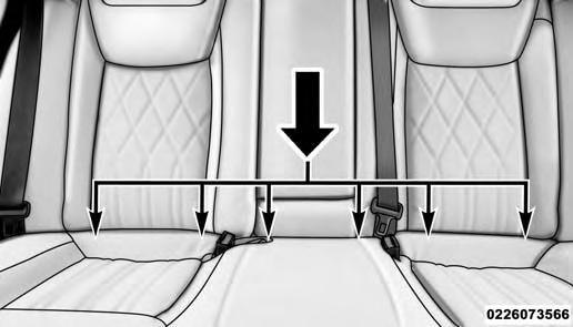 64 THINGS TO KNOW BEFORE STARTING YOUR VEHICLE Locating The LATCH Anchorages The lower anchorages are round bars that are found at the rear of the seat cushion where it meets the seatback, below the