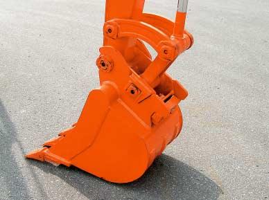 This keeps the excavator secure while transporting it on the back of lorries or parking it on slopes. Accumulator The accumulator makes replacing attachments safer and more efficient.