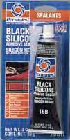 M A D E F O R T H E P R O F E S S I O N A L Sealants Black Silicone Adhesive Sealant General-purpose, black RTV indoor/outdoor sealant.