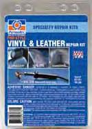 Suggested Applications: Automotive and home fabric upholstery and carpet, clothing 25247 1 kit, clamshelled 6 Pro-Style Vinyl & Leather Repair Kit A complete professional kit with plug-in electric