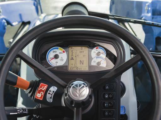 You can see the selected gear at a glance thanks to the large gear display. Top transport speeds of 40kph are achieved at a mere 1970rpm. The result?