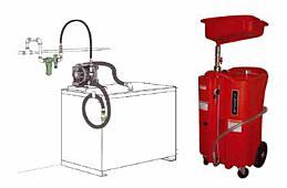 Used fluid receivers The drain and pressurize method employs the benefits of the drain and evacuate system without an evacuation pump the fluid drain is pressurized to evacuate the used fluid.