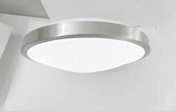 Luminaires - LED Ceiling LED Brushed Nickel 02 6", 8" 11", 14" 6" Round Watts 64247 LED/CLBN5.75/10W/30K/FM/RND/STD 10 120 3 000 550 80 50 000 120 Brushed nickel 24 64248 LED/CLBN5.