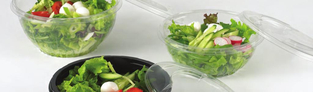 ShowBowl ShowBowl shows off your salads, desserts, freshly cut fruits, and more. Ideal to use for onthe-go and ultra fresh foods. 6500100000 LID.RPET.ROUND.