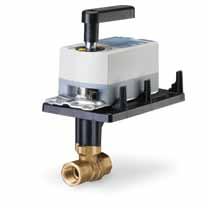 Two-Way Ball Valve Assemblies Chrome-Plated Brass Ball and Brass Stem or Stainless Steel Ball and Stem Electronic Non-Spring Return Actuator, GLB Series Two-way Ball Valve & Non-spring Return