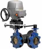 Butterfly Valves Three-Way Butterfly Valve with electronic actuators tandem mounted. Drawings shown are for Assemblies A & B.
