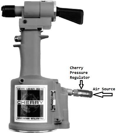 Tools with an integral Air Pressure Regulator (P-1505), may be attached to any shop airline.