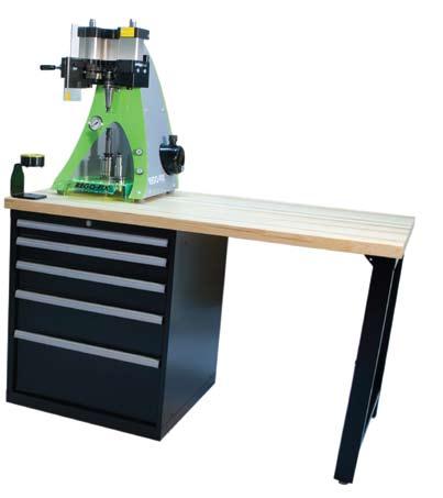 Work Station & Tool Cart The large tabletop surface allows for the placement of small machines, tool boxes or other tool room equipment Work station features: Heavy-duty steel frame Butcher block
