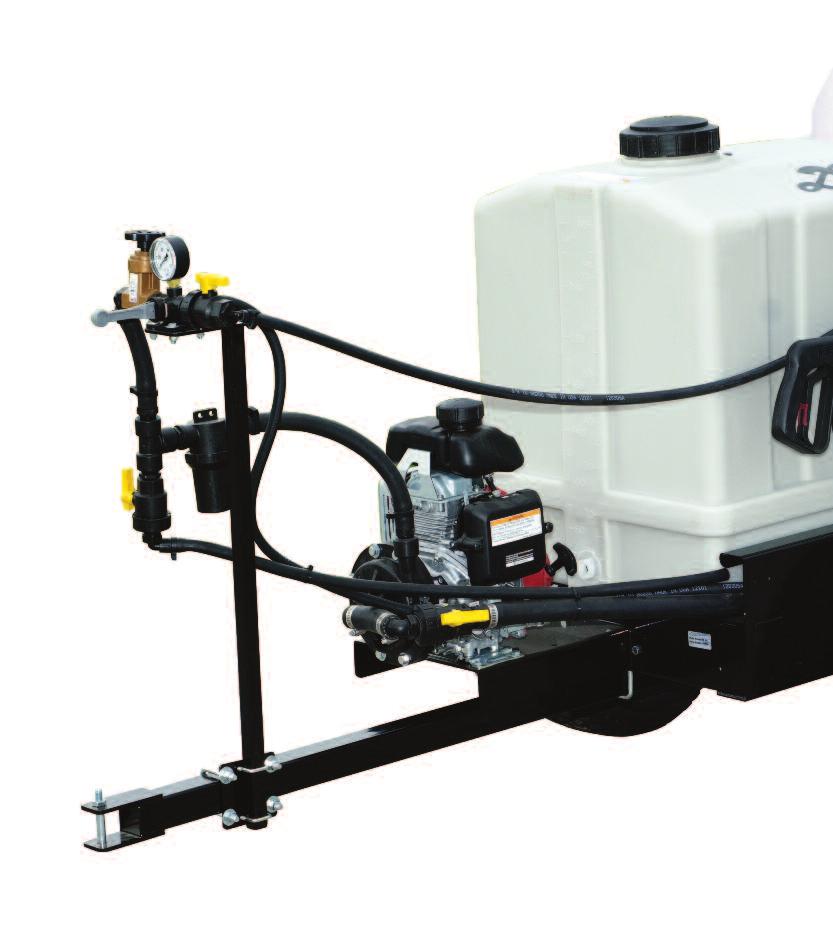 80 Gallon Sprayer A necessary sprayer for recreational areas and small pasture fields FEATURES 9464104 DB12 Trailer with Ace centrifugal pump and 3 HP Honda engine 80 gallon tank with sloped sump for