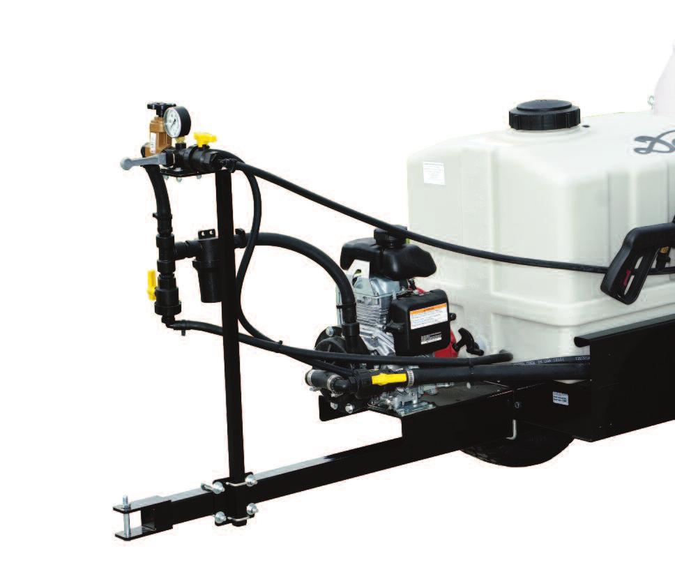 60 Gallon Sprayer Great for parks and estates 9464105 DB12 Trailer with Ace centrifugal pump and 3 HP Honda engine FEATURES 60 gallon tank with a sloped bottom sump for total drainage, 5" fillwell,