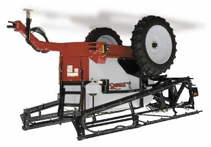 850 Gallon Big Wheel with 45', 60' or 66' boom Field Sprayers Chemical Eductor Pendant boom control with live hydraulic front fold models Electric motorized ball valves Features The 850 gallon
