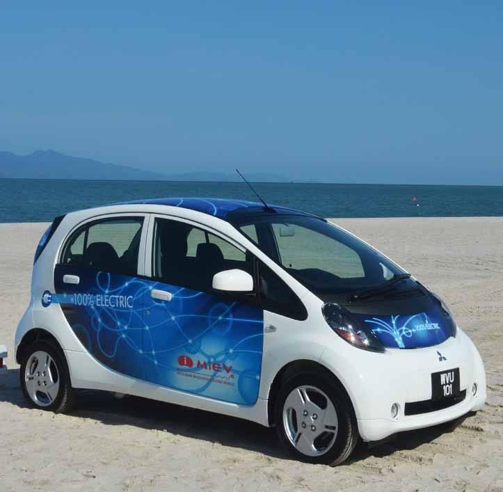 Issue 1 2012 news i-miev Eco-Tourism Pilot Demonstration Program All-electric, zero-emissions car to serve Four Seasons Langkawi guests The Mitsubishi i-miev in Four Seasons Resort, Langkawi In the