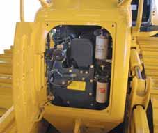 Remote grease points facilitate lubrication of the C-frame pivots and angle cylinder bearing.