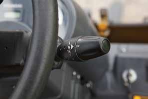 position, the angle of the steering column can easily be adjusted by a lever on the