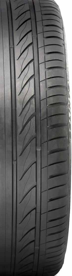 The D7 s advanced high traction compound is tuned for performance, as is the blaze-shaped tread pattern. Expect great traction, superb fuel economy and a comfortable ride. Wet Grip Grooves.