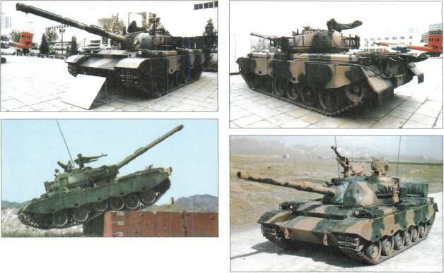 LIGHT TANKS AND MAIN BATTLE TANKS Top: Type 80 MBT Above: