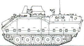Daewoo Korean Infantry Fighting Vehicle (South Korea) KEY RECOGNITION FEATURES Well sloped glacis plate with trim vane, driver front left, commander's cupola with external 7.