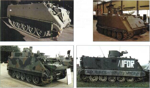 TRACKED APCs /WEAPONS CARRIERS Left: M113A3 ARC without add on armour Right: Norwegian NM135 APC with 20mm cannon