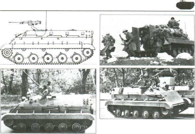 TRACKED APCs /WEAPONS CARRIERS Above left: M-6OP with 12.
